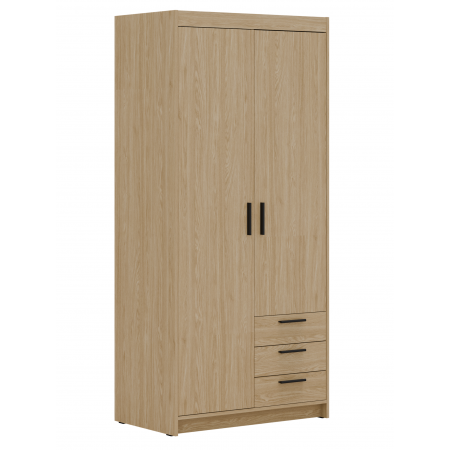 Szafa z szufladami 90 cm uchylna 2D TRINO dąb olejowany